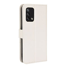 Coque Portefeuille Livre Cuir Etui Clapet BY1 pour Oppo Reno6 Lite Blanc