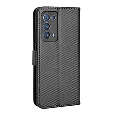 Coque Portefeuille Livre Cuir Etui Clapet BY1 pour Oppo Reno6 Pro 5G Noir