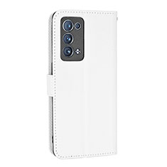 Coque Portefeuille Livre Cuir Etui Clapet BY1 pour Oppo Reno6 Pro+ Plus 5G Blanc