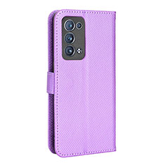 Coque Portefeuille Livre Cuir Etui Clapet BY1 pour Oppo Reno6 Pro+ Plus 5G Violet