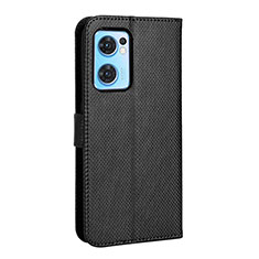 Coque Portefeuille Livre Cuir Etui Clapet BY1 pour Oppo Reno7 5G Noir