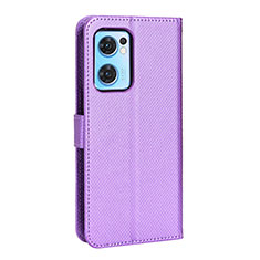 Coque Portefeuille Livre Cuir Etui Clapet BY1 pour Oppo Reno7 5G Violet