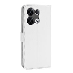 Coque Portefeuille Livre Cuir Etui Clapet BY1 pour Oppo Reno8 5G Blanc