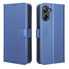 Coque Portefeuille Livre Cuir Etui Clapet BY1 pour Realme 10 4G Bleu