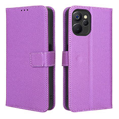 Coque Portefeuille Livre Cuir Etui Clapet BY1 pour Realme 10 5G Violet