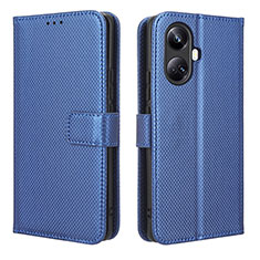 Coque Portefeuille Livre Cuir Etui Clapet BY1 pour Realme 10 Pro+ Plus 5G Bleu