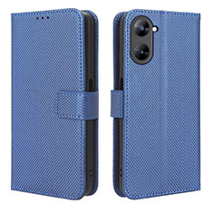 Coque Portefeuille Livre Cuir Etui Clapet BY1 pour Realme 10S 5G Bleu