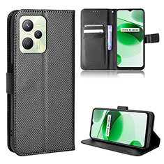 Coque Portefeuille Livre Cuir Etui Clapet BY1 pour Realme C35 Noir