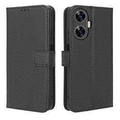 Coque Portefeuille Livre Cuir Etui Clapet BY1 pour Realme C55 Noir