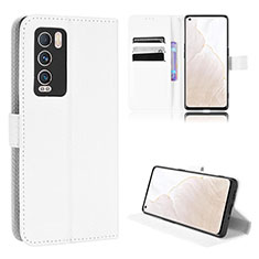 Coque Portefeuille Livre Cuir Etui Clapet BY1 pour Realme GT Master Explorer 5G Blanc