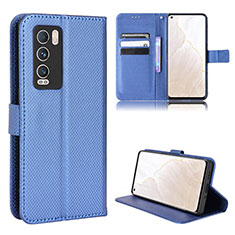 Coque Portefeuille Livre Cuir Etui Clapet BY1 pour Realme GT Master Explorer 5G Bleu