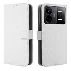 Coque Portefeuille Livre Cuir Etui Clapet BY1 pour Realme GT Neo5 240W 5G Blanc