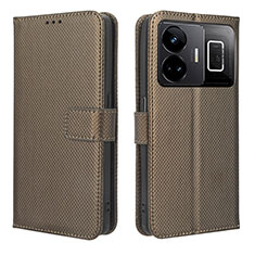 Coque Portefeuille Livre Cuir Etui Clapet BY1 pour Realme GT Neo5 240W 5G Marron