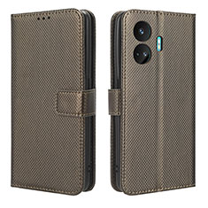 Coque Portefeuille Livre Cuir Etui Clapet BY1 pour Realme GT Neo5 SE 5G Marron