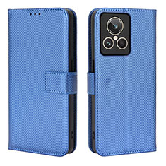 Coque Portefeuille Livre Cuir Etui Clapet BY1 pour Realme GT2 Master Explorer Bleu