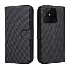 Coque Portefeuille Livre Cuir Etui Clapet BY1 pour Realme Narzo 50A Noir