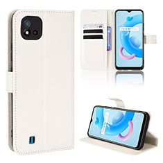 Coque Portefeuille Livre Cuir Etui Clapet BY1 pour Realme Narzo 50i Blanc