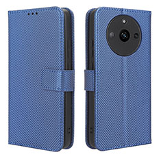 Coque Portefeuille Livre Cuir Etui Clapet BY1 pour Realme Narzo 60 5G Bleu