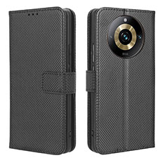 Coque Portefeuille Livre Cuir Etui Clapet BY1 pour Realme Narzo 60 Pro 5G Noir