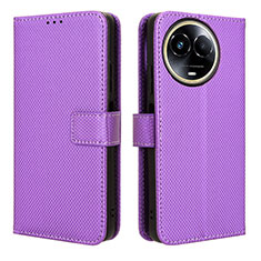 Coque Portefeuille Livre Cuir Etui Clapet BY1 pour Realme V50s 5G Violet