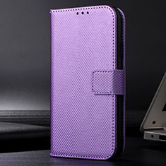 Coque Portefeuille Livre Cuir Etui Clapet BY1 pour Samsung Galaxy A02s Violet