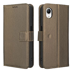 Coque Portefeuille Livre Cuir Etui Clapet BY1 pour Samsung Galaxy A23s Marron