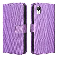 Coque Portefeuille Livre Cuir Etui Clapet BY1 pour Samsung Galaxy A23s Violet