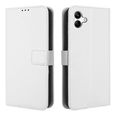 Coque Portefeuille Livre Cuir Etui Clapet BY1 pour Samsung Galaxy F04 Blanc