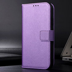 Coque Portefeuille Livre Cuir Etui Clapet BY1 pour Samsung Galaxy F42 5G Violet
