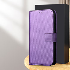 Coque Portefeuille Livre Cuir Etui Clapet BY1 pour Samsung Galaxy S24 5G Violet