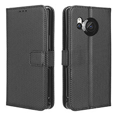 Coque Portefeuille Livre Cuir Etui Clapet BY1 pour Sharp Aquos R8 Noir