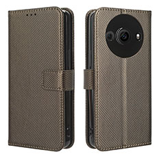 Coque Portefeuille Livre Cuir Etui Clapet BY1 pour Sharp Aquos R8 Pro Marron