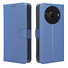 Coque Portefeuille Livre Cuir Etui Clapet BY1 pour Sharp Aquos R8s Pro Bleu