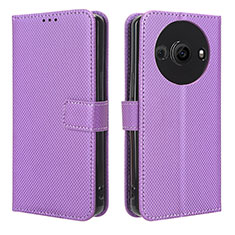 Coque Portefeuille Livre Cuir Etui Clapet BY1 pour Sharp Aquos R8s Pro Violet