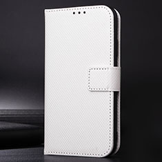 Coque Portefeuille Livre Cuir Etui Clapet BY1 pour Sharp Aquos Sense6 Blanc