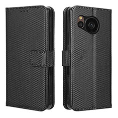 Coque Portefeuille Livre Cuir Etui Clapet BY1 pour Sharp Aquos Sense7 Noir