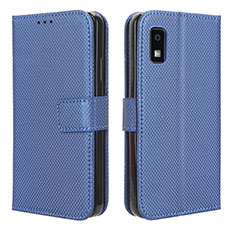 Coque Portefeuille Livre Cuir Etui Clapet BY1 pour Sharp Aquos wish3 Bleu