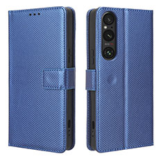 Coque Portefeuille Livre Cuir Etui Clapet BY1 pour Sony Xperia 1 V Bleu