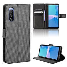 Coque Portefeuille Livre Cuir Etui Clapet BY1 pour Sony Xperia 10 III Lite Noir