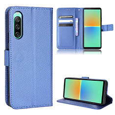 Coque Portefeuille Livre Cuir Etui Clapet BY1 pour Sony Xperia 10 IV SO-52C Bleu