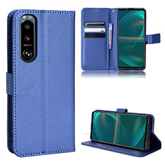 Coque Portefeuille Livre Cuir Etui Clapet BY1 pour Sony Xperia 5 III SO-53B Bleu