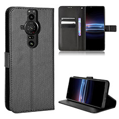 Coque Portefeuille Livre Cuir Etui Clapet BY1 pour Sony Xperia PRO-I Noir