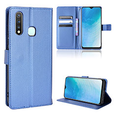 Coque Portefeuille Livre Cuir Etui Clapet BY1 pour Vivo iQOO U3 4G Bleu