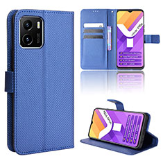 Coque Portefeuille Livre Cuir Etui Clapet BY1 pour Vivo iQOO U5x Bleu