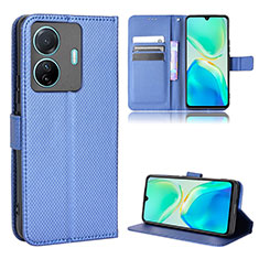 Coque Portefeuille Livre Cuir Etui Clapet BY1 pour Vivo T1 5G Bleu