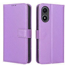 Coque Portefeuille Livre Cuir Etui Clapet BY1 pour Vivo Y02S Violet