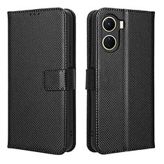 Coque Portefeuille Livre Cuir Etui Clapet BY1 pour Vivo Y16 Noir