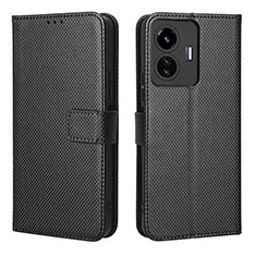 Coque Portefeuille Livre Cuir Etui Clapet BY1 pour Vivo Y77 5G Noir