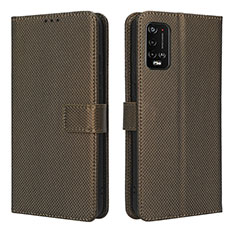 Coque Portefeuille Livre Cuir Etui Clapet BY1 pour Wiko Power U10 Marron