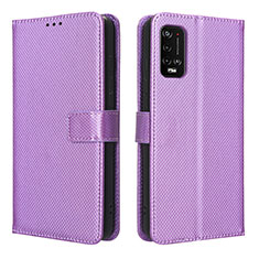 Coque Portefeuille Livre Cuir Etui Clapet BY1 pour Wiko Power U10 Violet